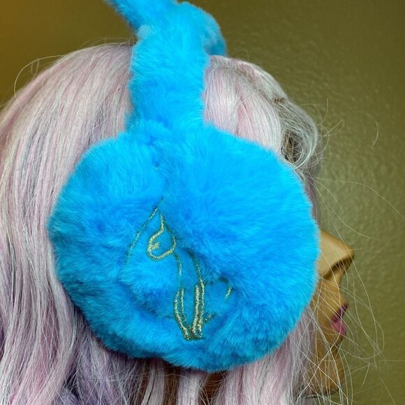 Blue Baby Phat Furry Ear Muffs - Picture 4 of 5